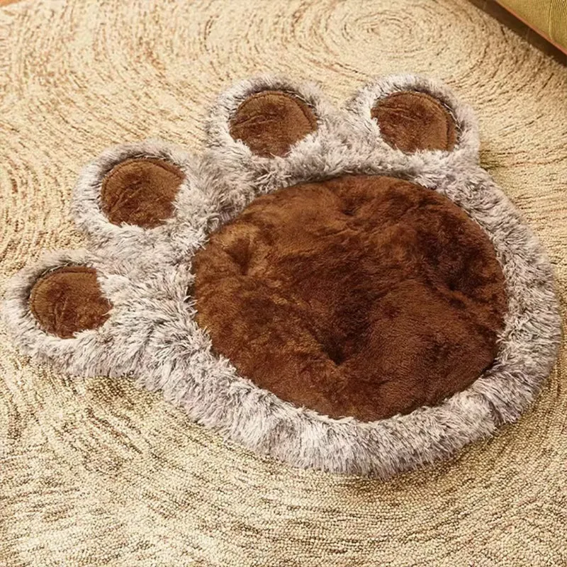 Pfotenform Hundebett – Weiche Kuscheldecke für Hunde und Katzen im Süßen Design