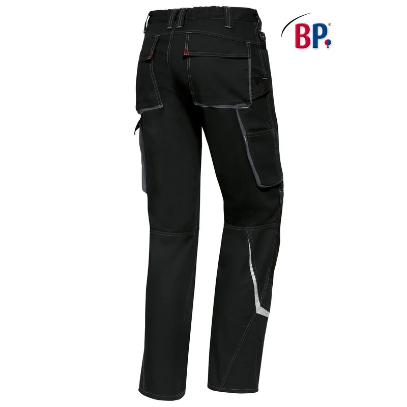 BP® Komfort-Arbeitshose m. Reflex u. Kniepolstertaschen 1803 schwarz modern fit