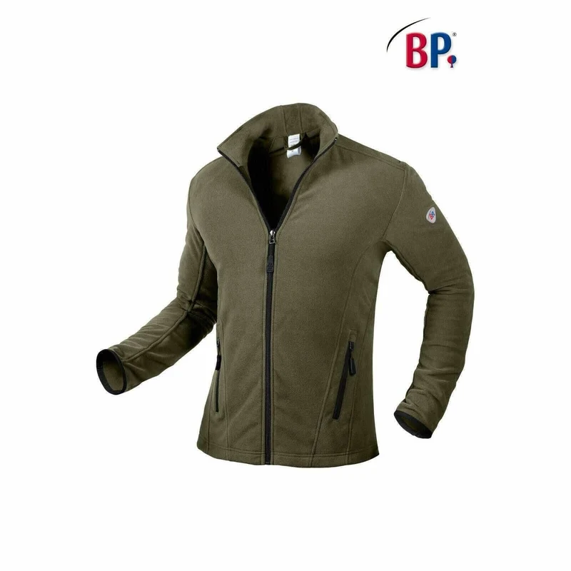 BP® Fleecejacke 1694 oliv modern fit Fleece Herrenjacke