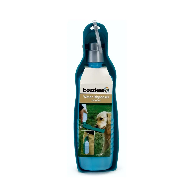 Beeztees Reise-Wasserflasche - Wassernapf Reisenapf Trinkflasche unterwegs