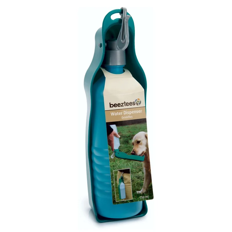 Beeztees Reise-Wasserflasche - Wassernapf Reisenapf Trinkflasche unterwegs