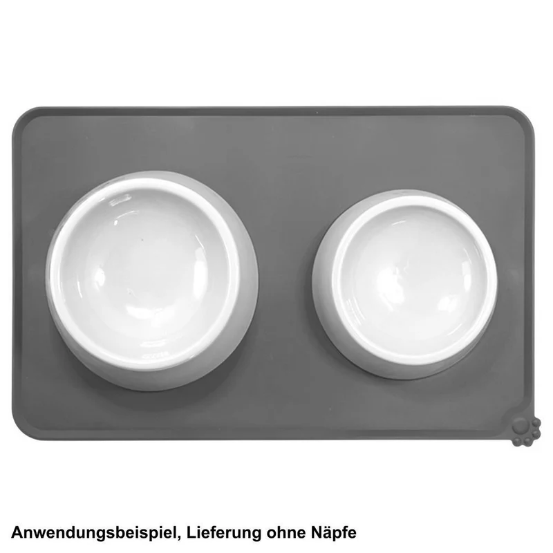 EAT SLOW Silikon Napfunterlage S/M - Matte für Futter/Wasser Hunde Katzen Welpen