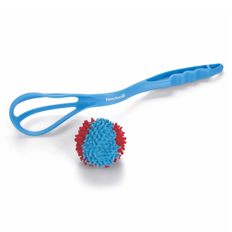 Beeztees Splashball Launcher - Ballwerfer inkl. Wasserball Ø 6,2 cm - blau/rot