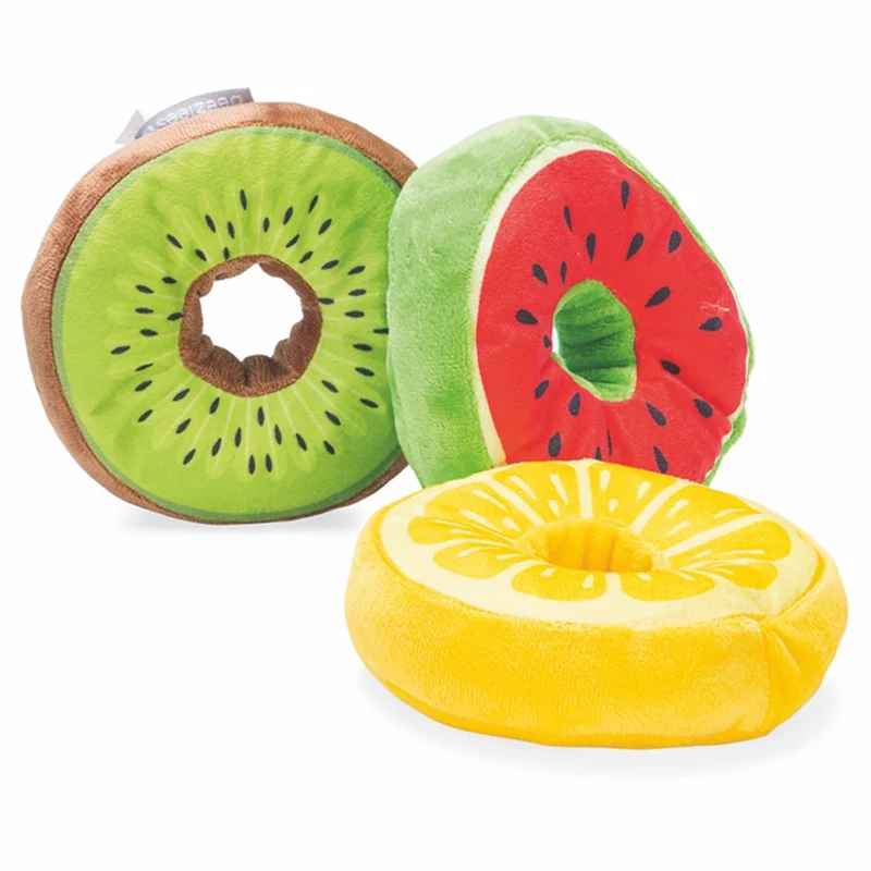 Beeztees Hundespielzeug FRUITY DONUTS - knistert quietscht - Apportierspielzeug