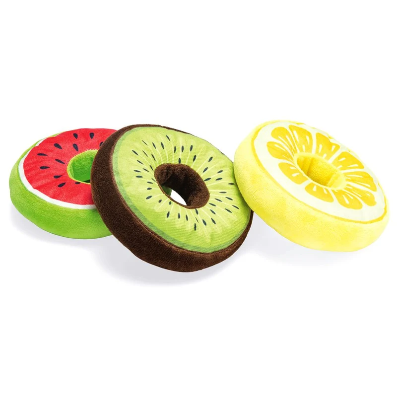 Beeztees Hundespielzeug FRUITY DONUTS - knistert quietscht - Apportierspielzeug
