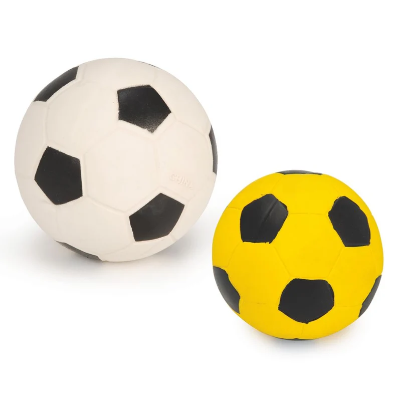 Beeztees Latex Fußball - 8+10 cm - Hundespiel Apportierspielzeug Ball Gummiball