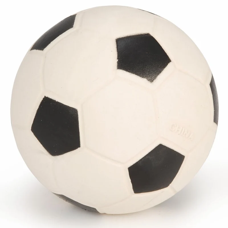 Beeztees Latex Fußball - 8+10 cm - Hundespiel Apportierspielzeug Ball Gummiball