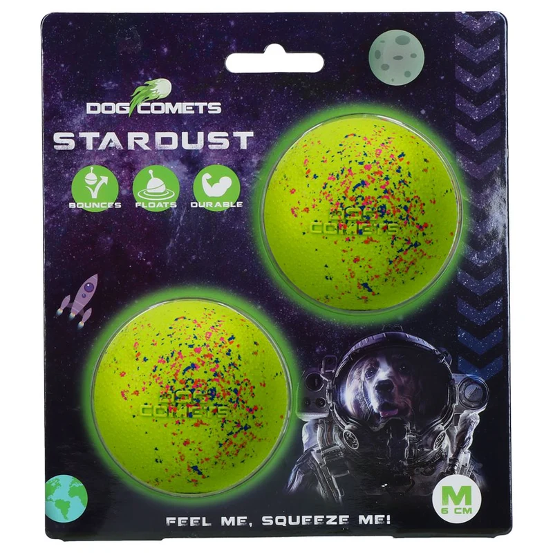 Dog Comets STARDUST BALL - S/M/L - Naturkautschuk-Ball - robust springt schwimmt