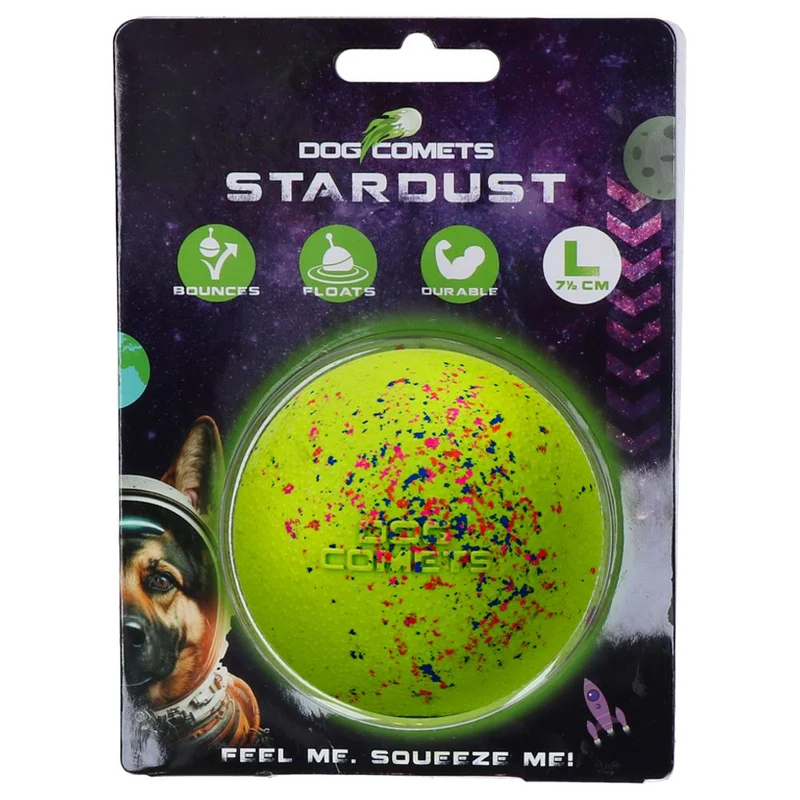 Dog Comets STARDUST BALL - S/M/L - Naturkautschuk-Ball - robust springt schwimmt