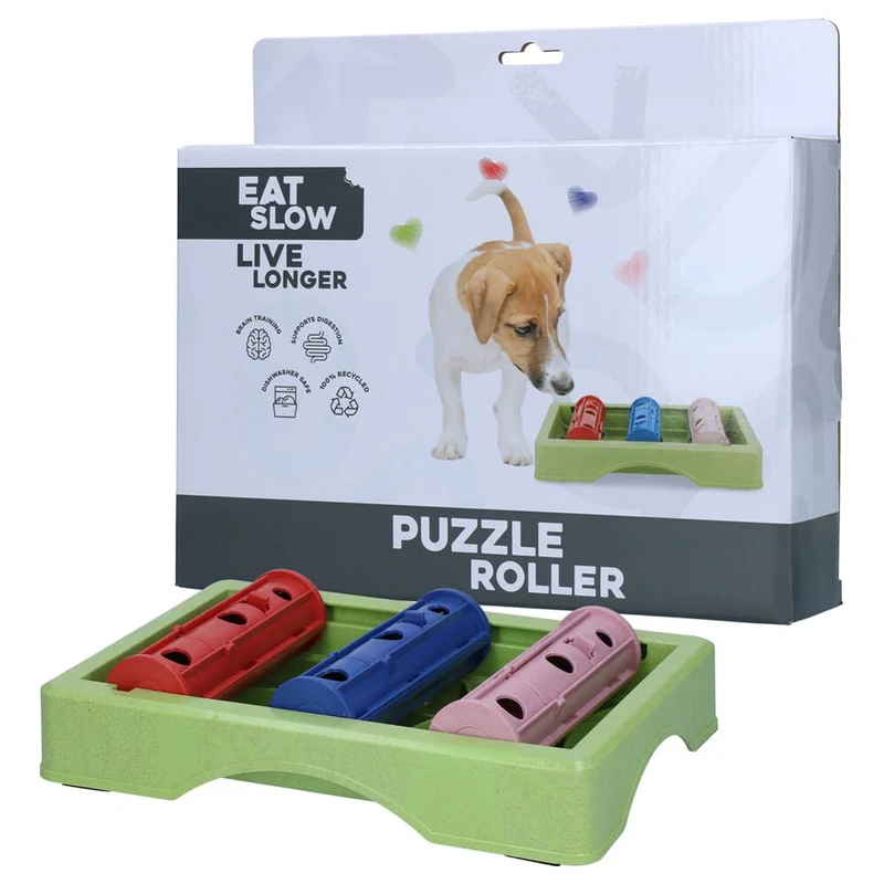 EAT SLOW Intelligenzspielzeug ROLLER - Brettspiel Denkspiel Snackspielzeug