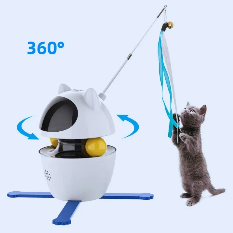 Katzen Spielroboter Mit Feder – Interaktives Spielzeug für Stubentiger
