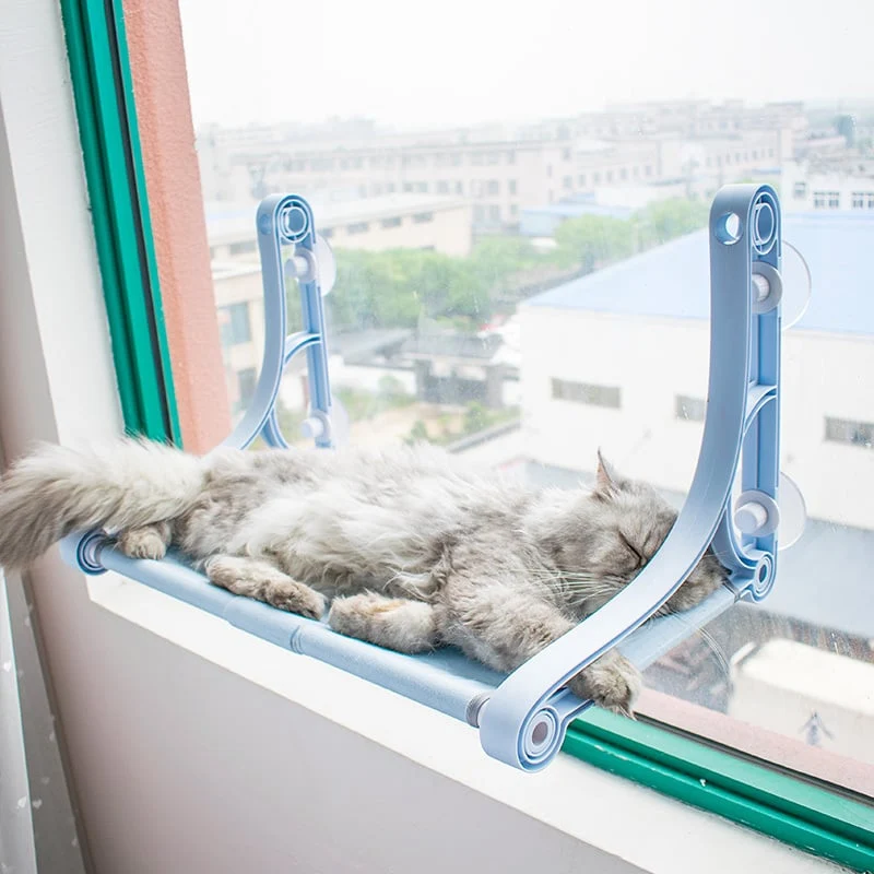 Katzenfensterbank mit Saugnäpfen – Bequeme Schlaf- und Ruhezone für Katzen