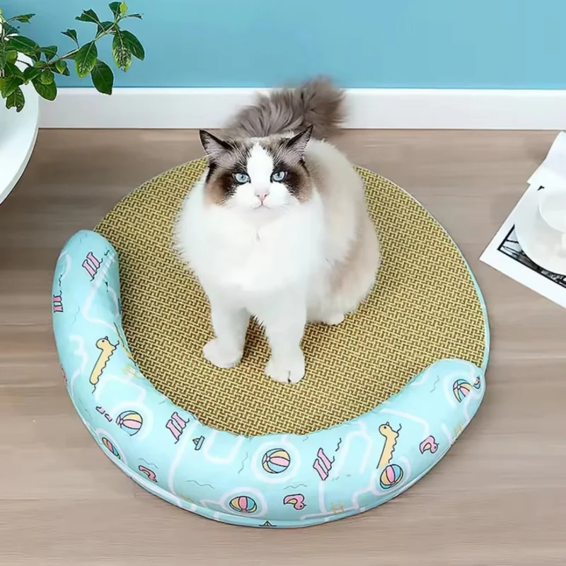 Stilvolles Katzenbett mit Rand – Bequemes Rundbett für Katzen und Kleine Hunde
