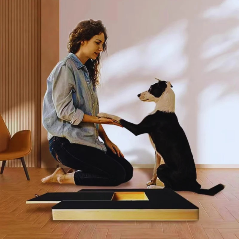 Hundespielzeug Aus Holz mit Futterversteck Interaktives Training für Hunde
