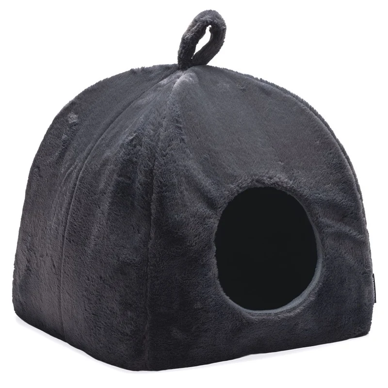 Beeztees Plüsch-Katzenhöhle MOZA - 40x40 cm - Katzenhaus Katzenbett Kuschelhöhle