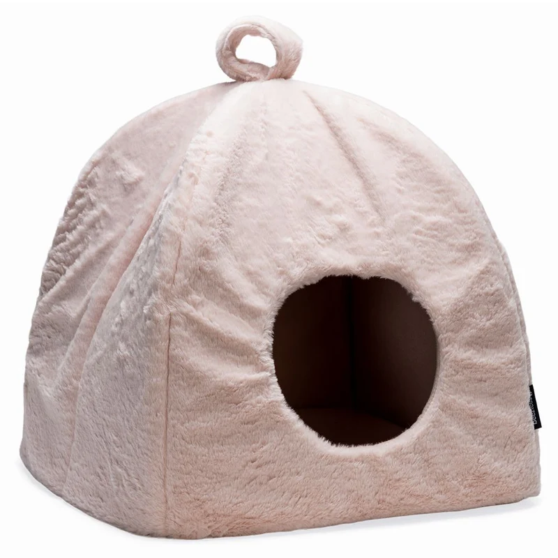 Beeztees Plüsch-Katzenhöhle MOZA - 40x40 cm - Katzenhaus Katzenbett Kuschelhöhle
