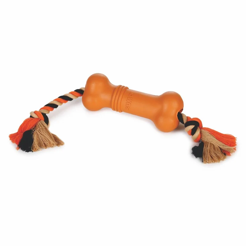 Beeztees SUMO FIT BONE - Apportierspielzeug mit Seil - 45 cm - Zerrspielzeug