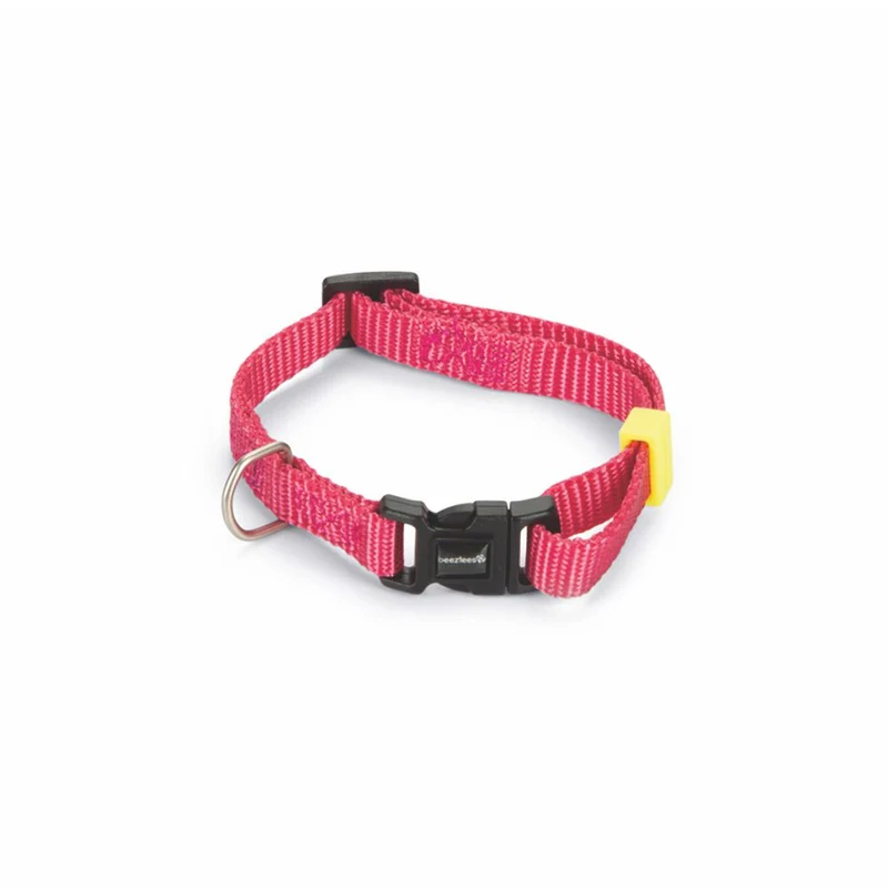 Beeztees Halsband - XS/S/M/L - pink - Nylon Hundehalsband Nylonhalsband