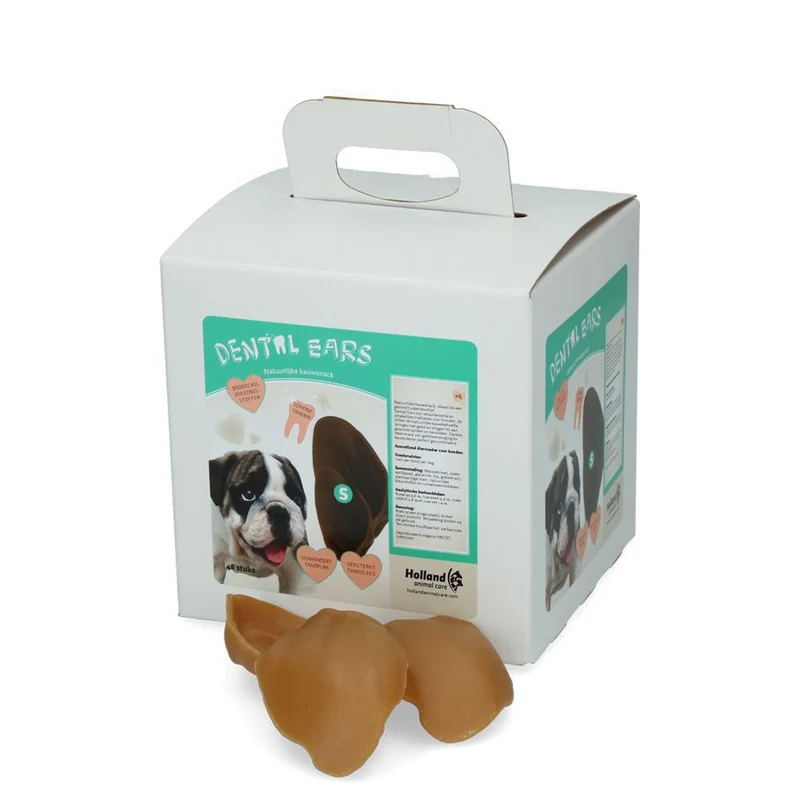 Dental Ears Hundesnack - Zahnpflege-Ohren natürliches Kauleckerli gesunde Snacks