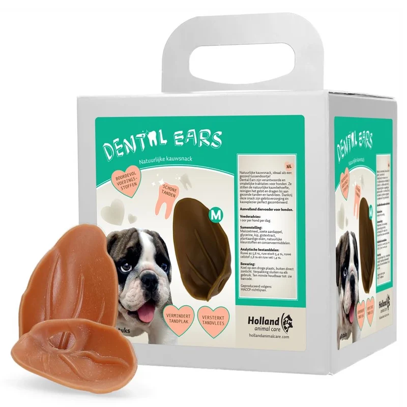 Dental Ears Hundesnack - Zahnpflege-Ohren natürliches Kauleckerli gesunde Snacks