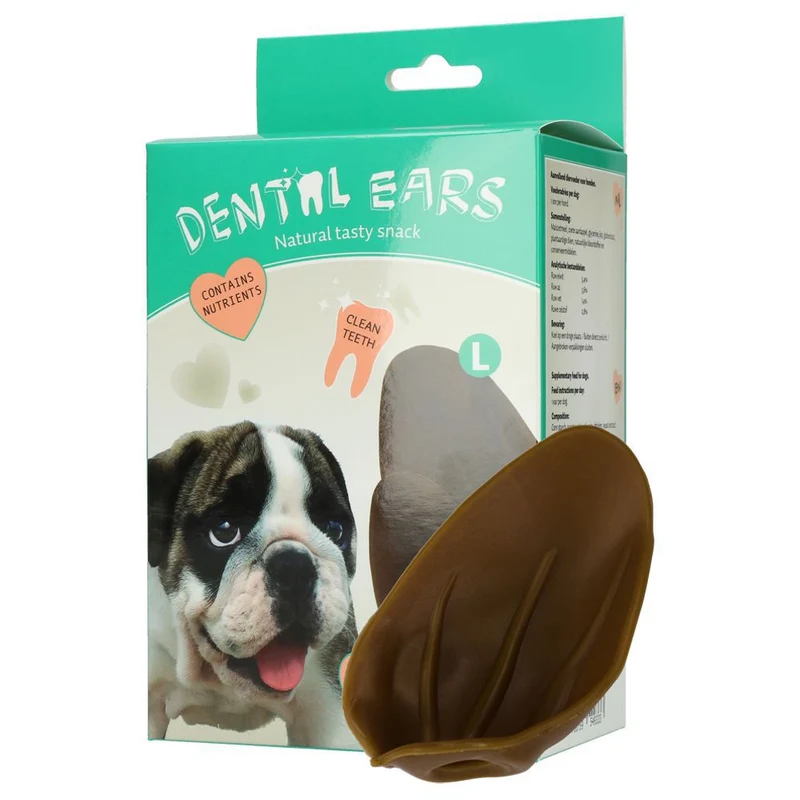 Dental Ears Hundesnack - Zahnpflege-Ohren natürliches Kauleckerli gesunde Snacks