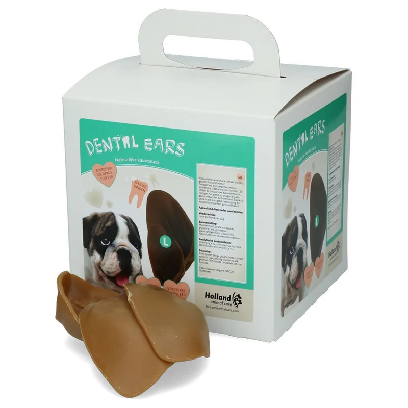 Dental Ears Hundesnack - Zahnpflege-Ohren natürliches Kauleckerli gesunde Snacks