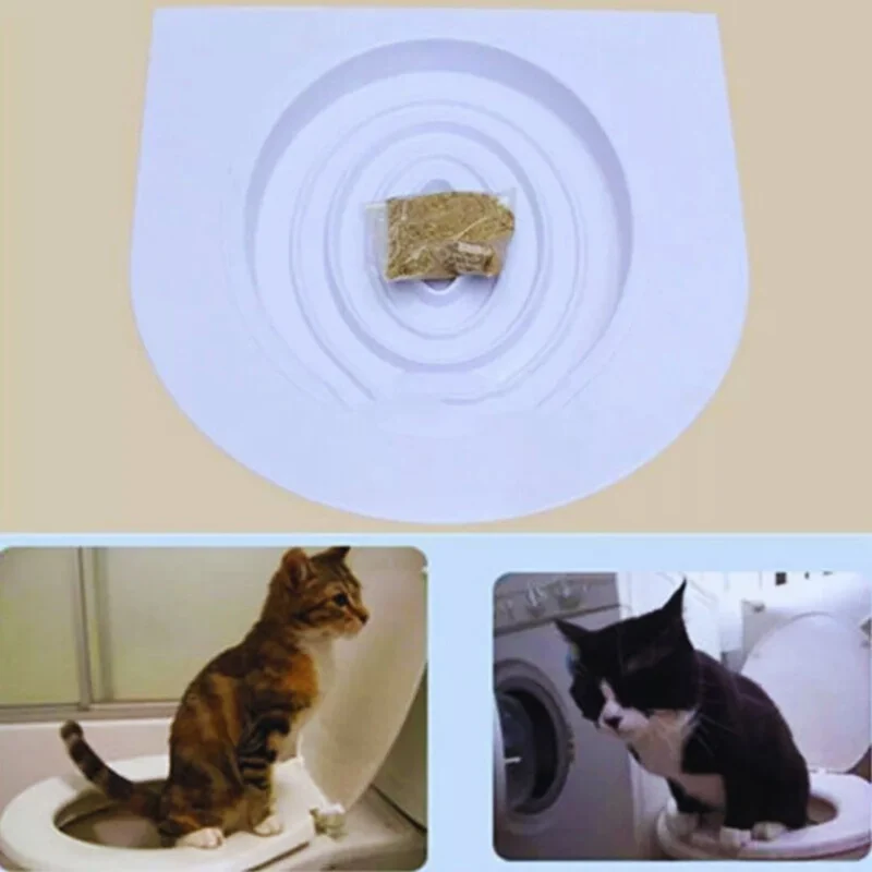 Katzentoilette Training mit Toiletteneinlage für Katzen – Katzentrainer Set für Saubere Toilette Gewohnheiten