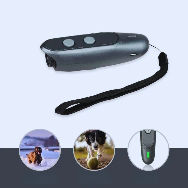 Hundetrainer mit Ultraschall und LED-Anzeige USB Aufladung