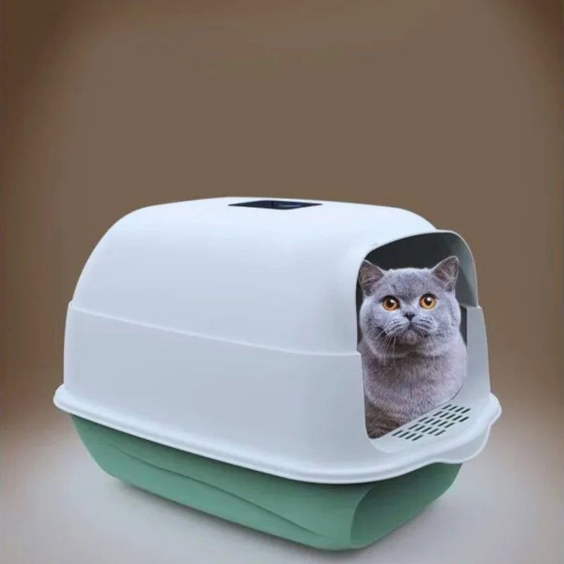 Katzenklo mit Geruchsisolierendem Deckel – Sichere und komfortable Toilette für Empfindliche Katzen