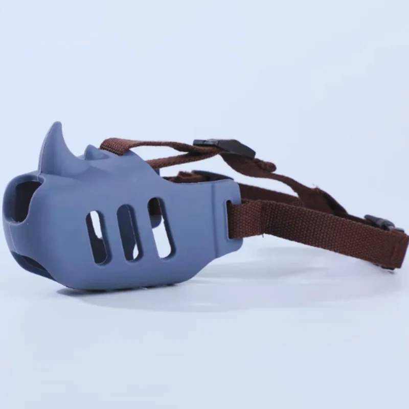 Lustiger Maulkorb für Kleine Hunde mit Nashorn-Design Aus Weichem Silikon