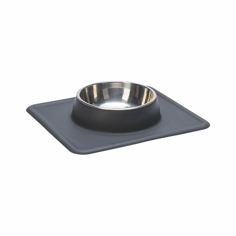 Edelstahl Futternapf DEX mit Silikon Napfunterlage - Wassernapf Fressnapf Hunde