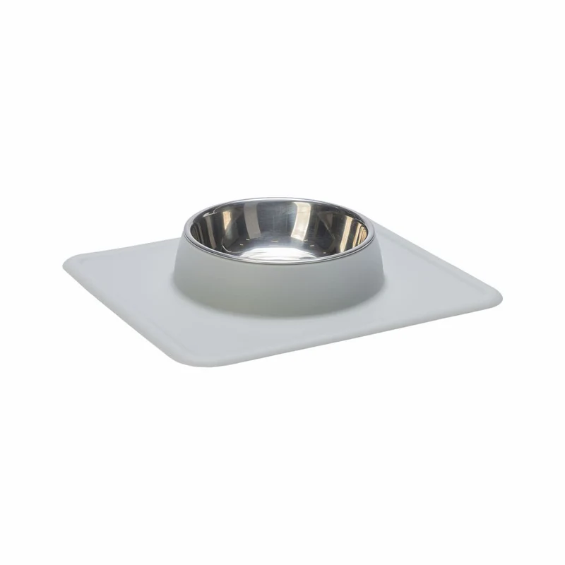Edelstahl Futternapf DEX mit Silikon Napfunterlage - Wassernapf Fressnapf Hunde