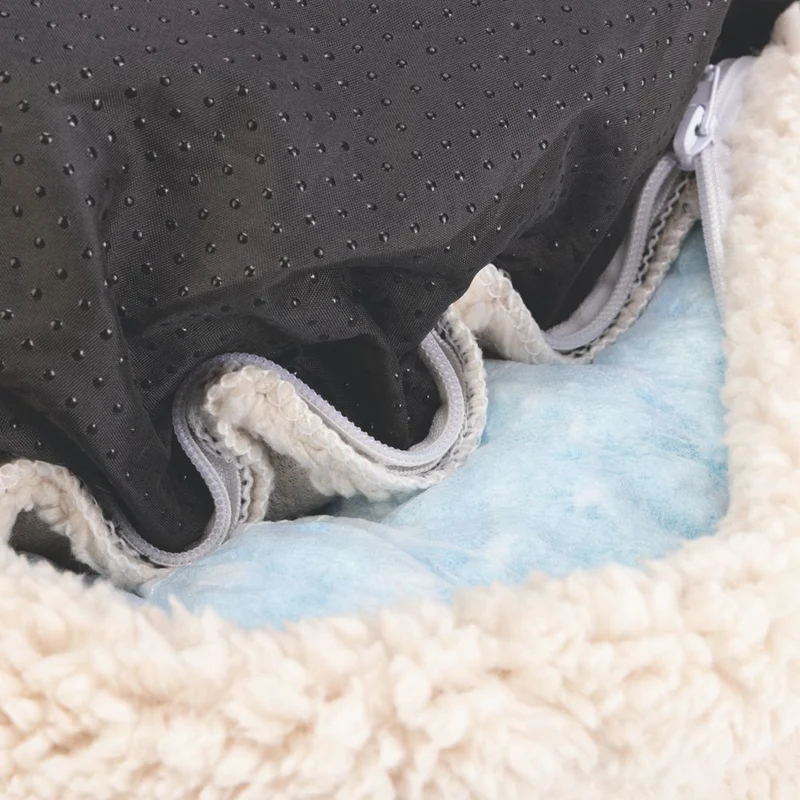 Beeztees JAXX - orthopädisches Hundebett rund - beige - Hundekissen Schlafplatz