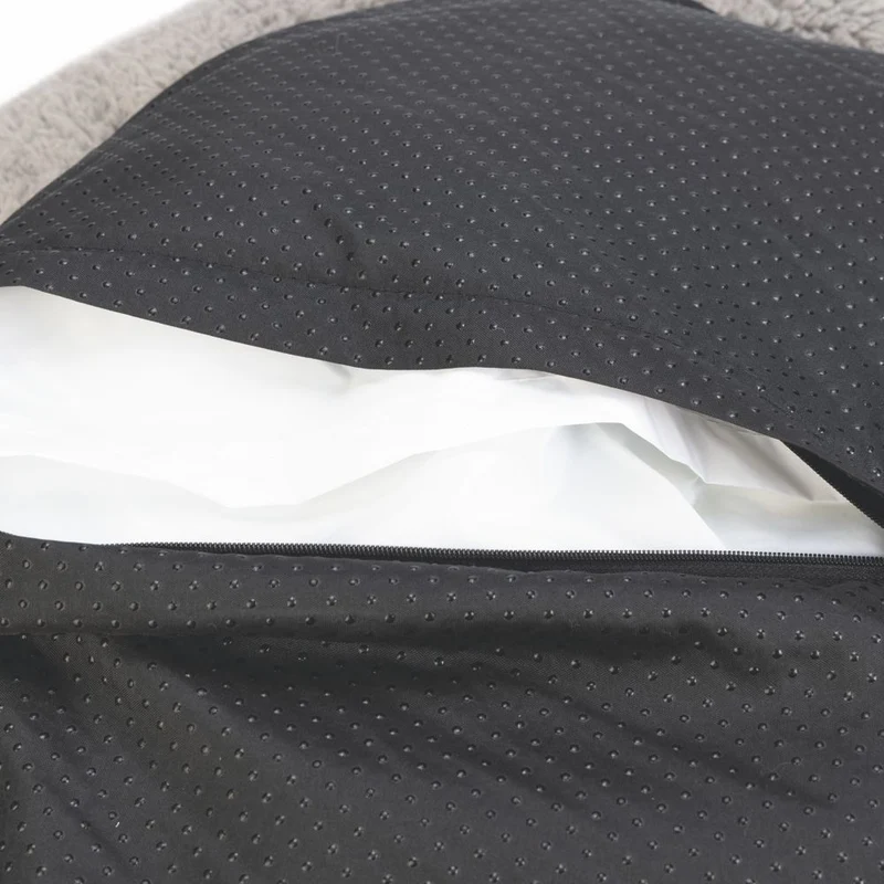 Beeztees JAXX - orthopädisches Hundebett rund - grau - Hundekissen Schlafplatz