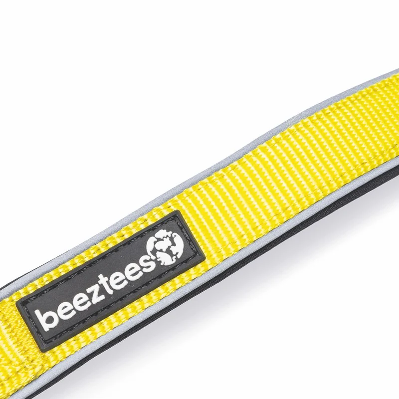 Beeztees Premium Sicherheitshalsband PARINCA - Nylon gelb - LED Hundehalsband