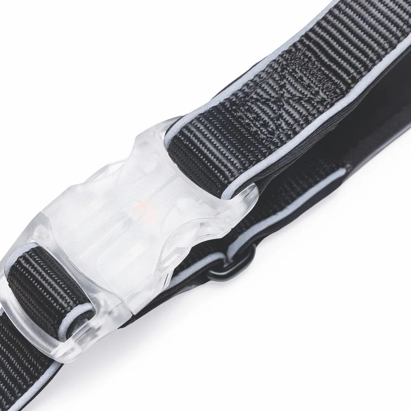 Beeztees Premium Sicherheitsleine PARINCA - Nylon schwarz - LED Hundeleine