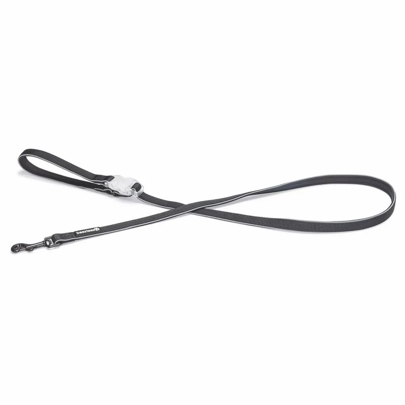Beeztees Premium Sicherheitsleine PARINCA - Nylon schwarz - LED Hundeleine