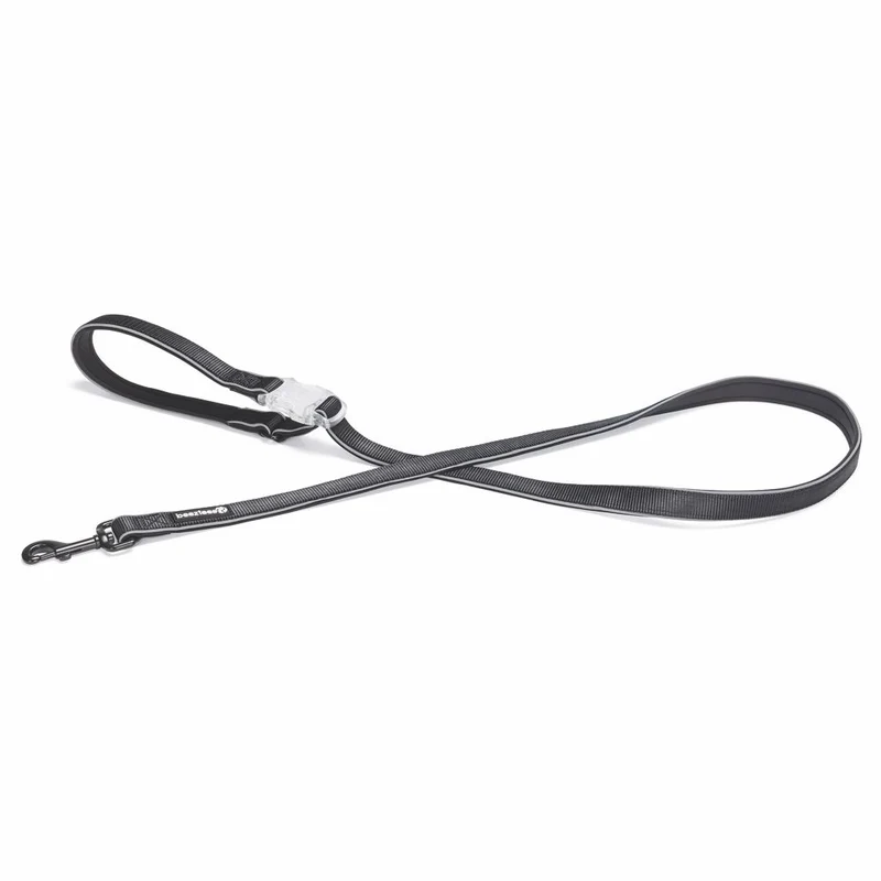 Beeztees Premium Sicherheitsleine PARINCA - Nylon schwarz - LED Hundeleine