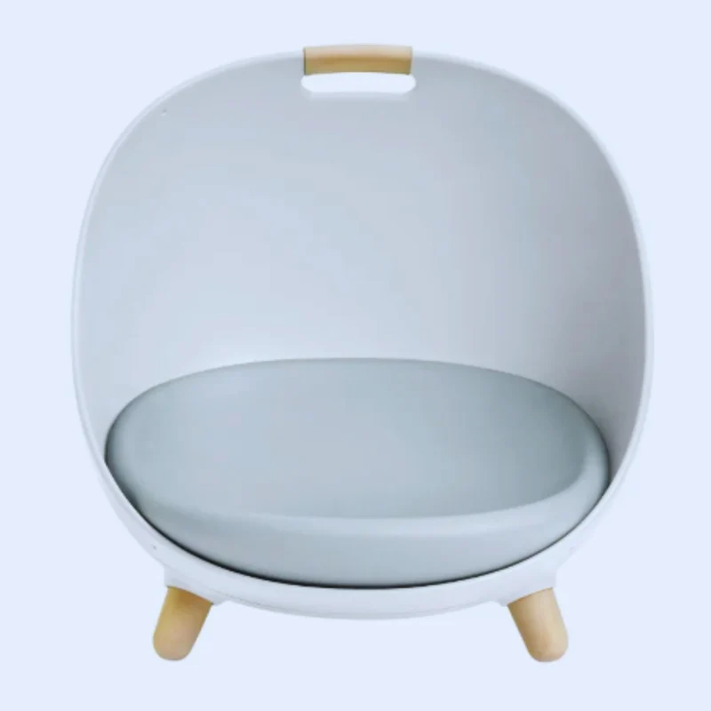 Modernes Katzenbett mit Holzbeinen – Bequemer Schlafplatz für Katzen In Stilvollem Design