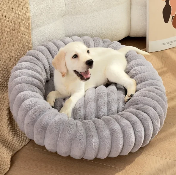 Kuscheliges Haustierkissen Im Donut-Design – Weiches Bett für Hunde und Katzen