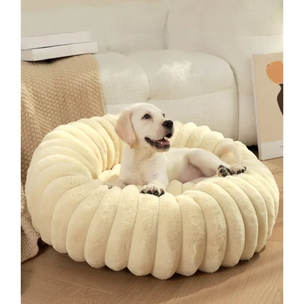 Kuscheliges Haustierkissen Im Donut-Design – Weiches Bett für Hunde und Katzen