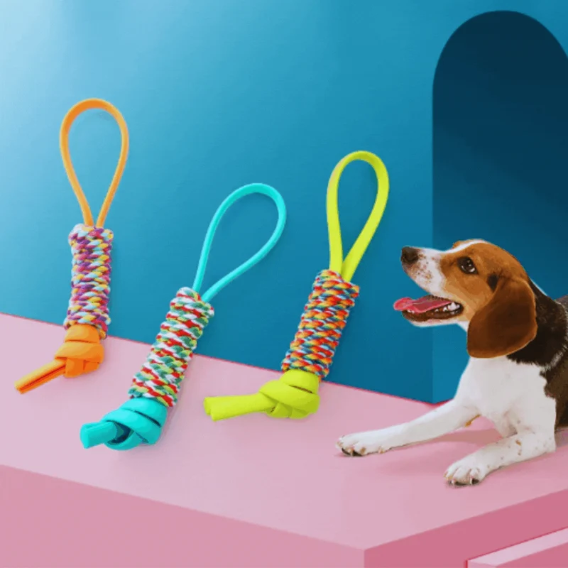 Hundespielzeug Aus Seil – Buntes Zugseil Zum Kauen und Spielen