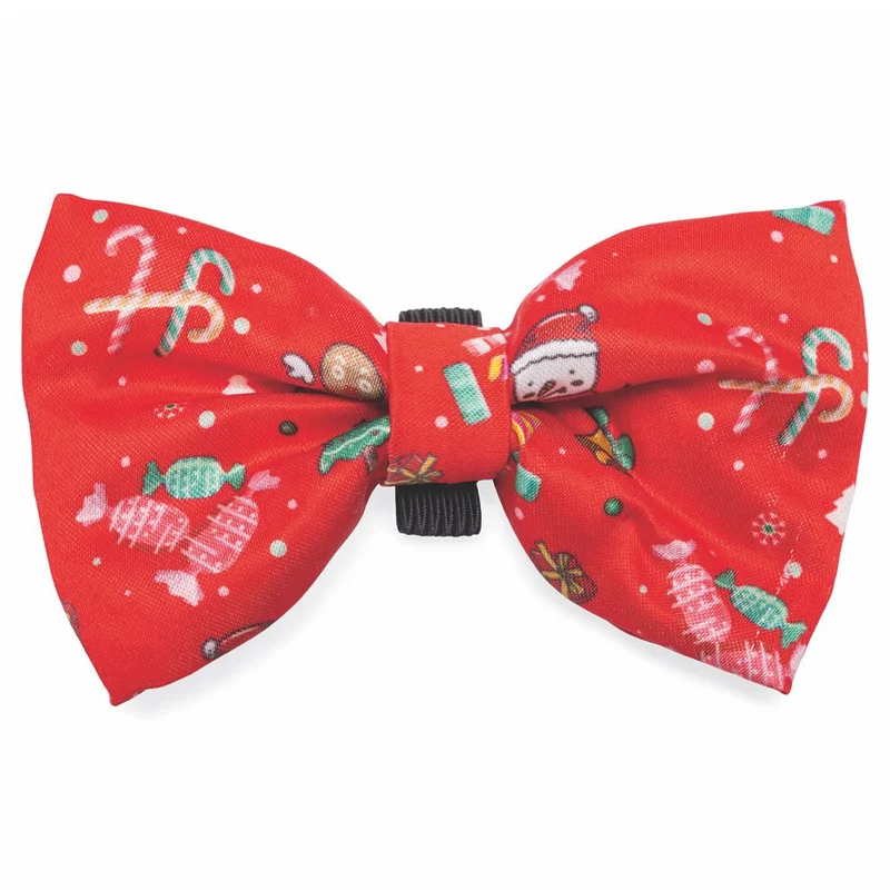 Beeztees XMAS LED Leuchtanhänger & Schleife für Halsband - Silikon Blinklicht
