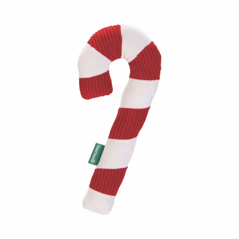 Beeztees XMAS Plüsch-Hundespielzeug Zuckerstange 33+50 cm Kuscheltier Plüschtier