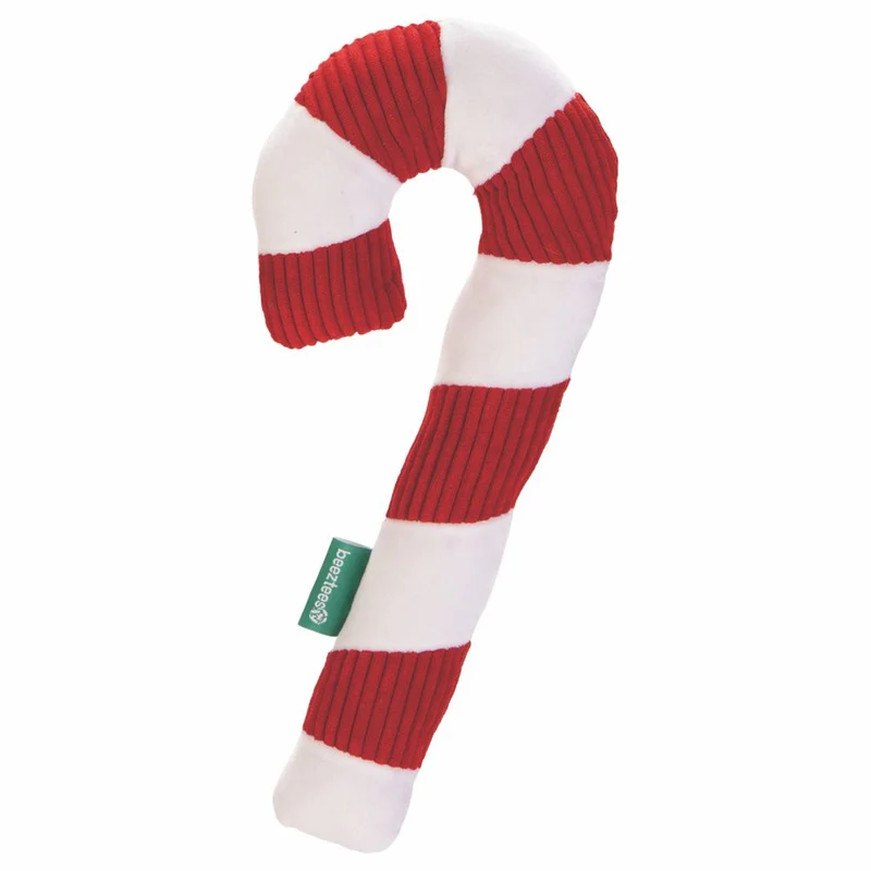 Beeztees XMAS Plüsch-Hundespielzeug Zuckerstange 33+50 cm Kuscheltier Plüschtier