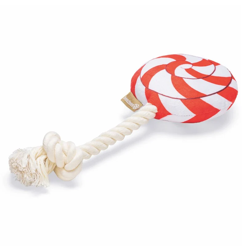 Beeztees XMAS Plüsch-Hundespielzeug Bonbon & Lutscher - Kuscheltier Plüschtier