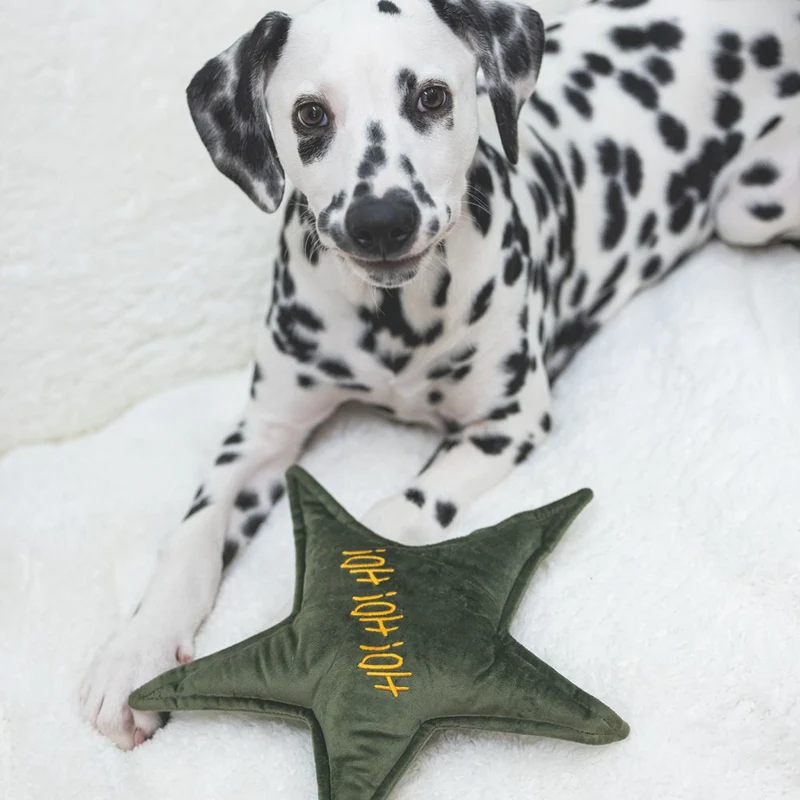Designed by Lotte XMAS Hundespielzeug STERN & WEIHNACHTSBAUM - Samt - Kissen