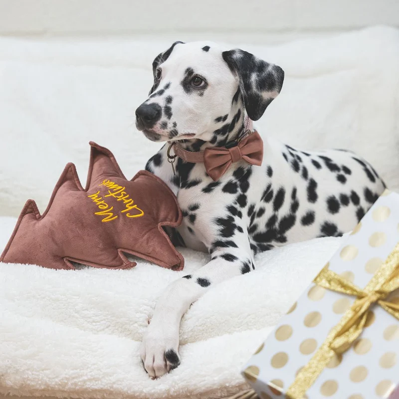 Designed by Lotte XMAS Hundespielzeug STERN & WEIHNACHTSBAUM - Samt - Kissen