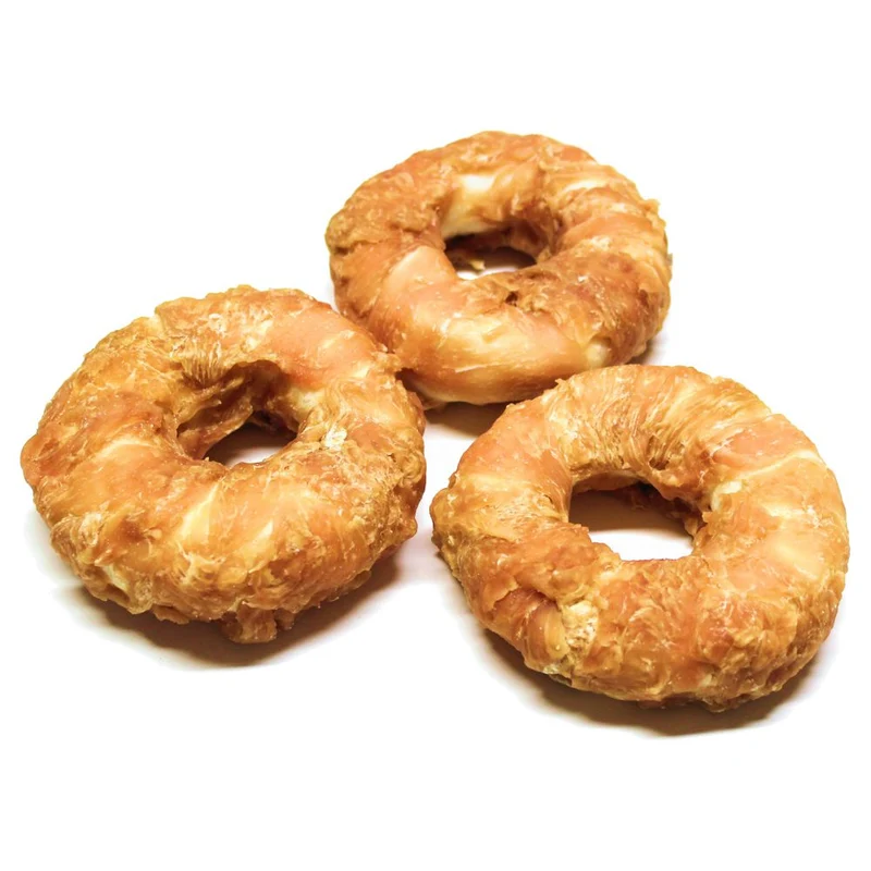 Nobby Rinderhaut Kauring Chicken Donut - S/L - Hähnchen Hundesnack Kausnack