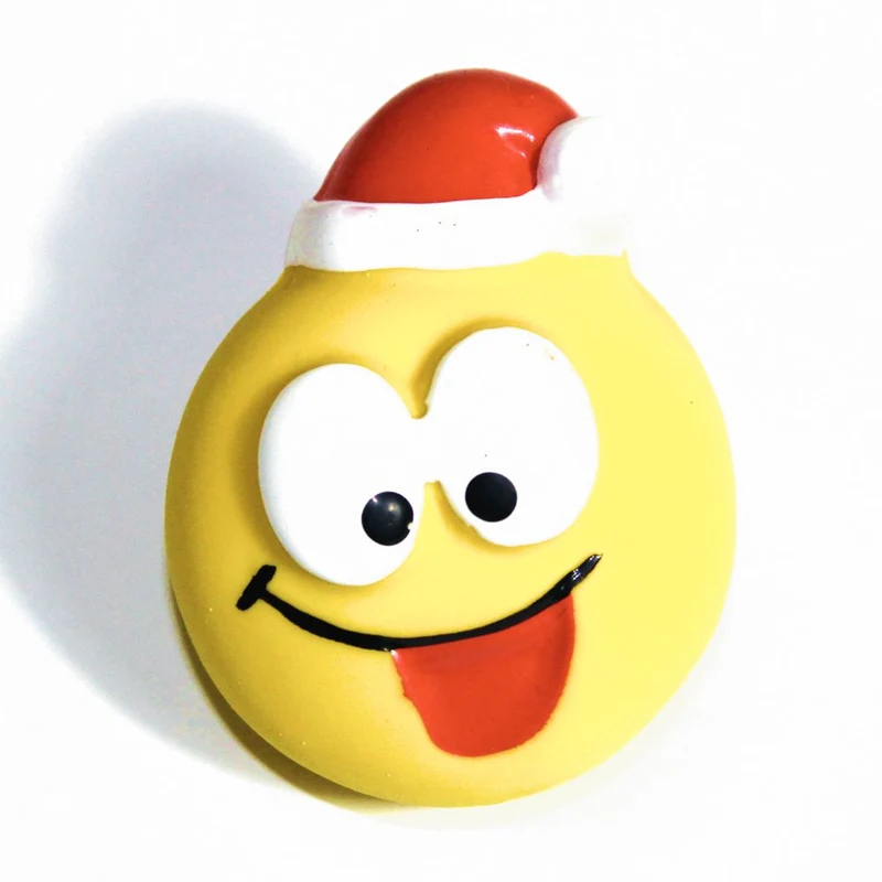 Nobby XMAS Latex Hundespielzeug SMILEY - quietscht - Apportierspiel Weihnachten